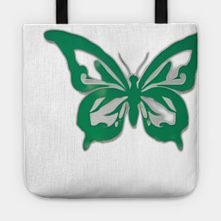 Butterfly Green Shadow Silhouette Anime Style Collection No. 301 Tote