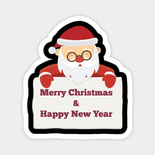 Santa Claus With Banner Magnet