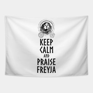 Medieval Norse Mythology Goddess Keep Calm And Praise Freyja Tapestry