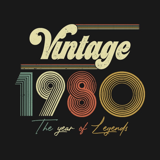 Vintage 1980 Year of Legend 40th Birthday Gift Ideas by for shop