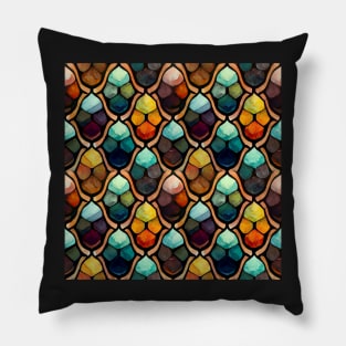 Stained glass colorful pattern, model 2 Pillow