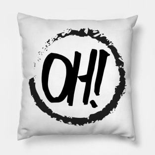 Circle OH (Black Logo) Pillow