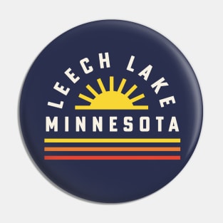 Leech Lake Minnesota Retro Vintage Sunshine Pin