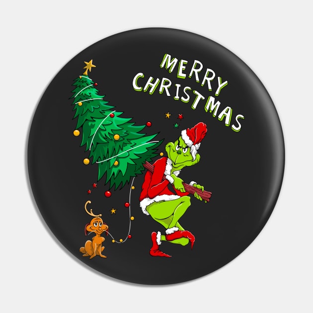 Stealing Christmas Tree Pin by Nifty Studio