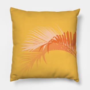 Palm leaf with shadow Pillow
