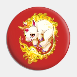 Fire Unicorn Pin