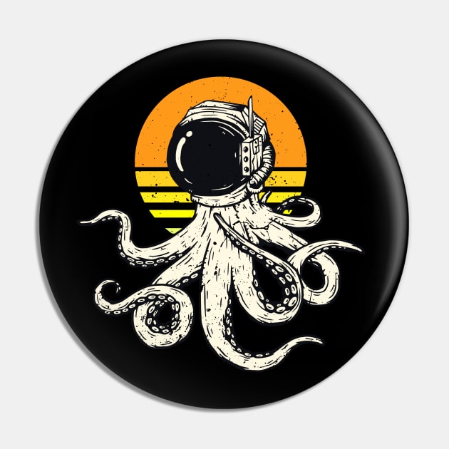 Octopus Space Astronaut Pin by edwardechoblue