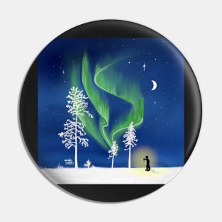 Northern lights flashlight Pin