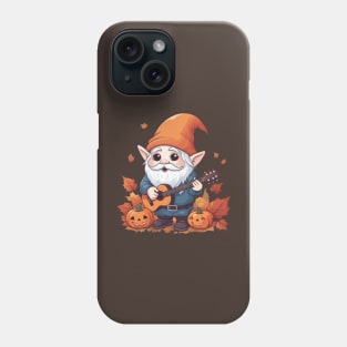 Funny Cute Music Guitarist Gnome Fall Autumn Thanksgiving Phone Case