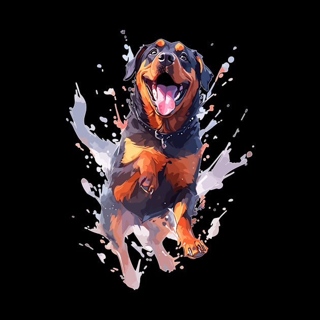 Happy Rottweiler Dog Lover by QQdesigns