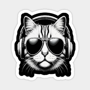 funny Music Lover Cat Magnet