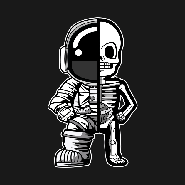 Astronaut Half Skeleton by ArtisticParadigms