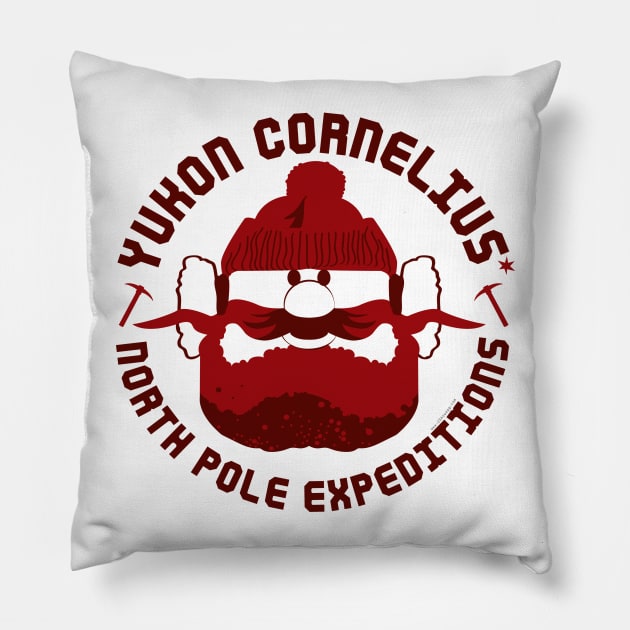 Yukon Cornelius North Pole Expeditions Pillow by Christ_Mas0