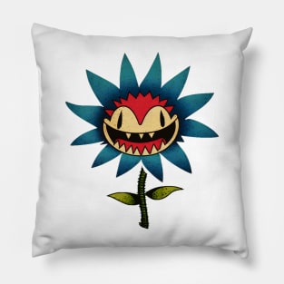 Colourful evil flower Pillow