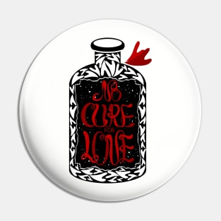 "No cure for love typographic" poster Pin