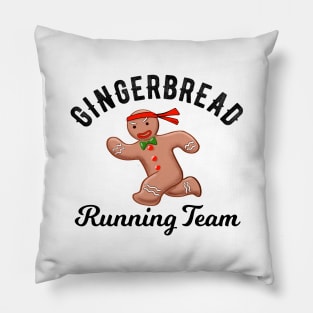 Gingerbread running team xmas 2020 Pillow