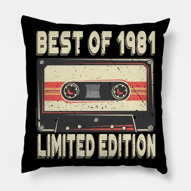 Best of 1981 40 years old 40th Birthday Gift Pillow by aneisha