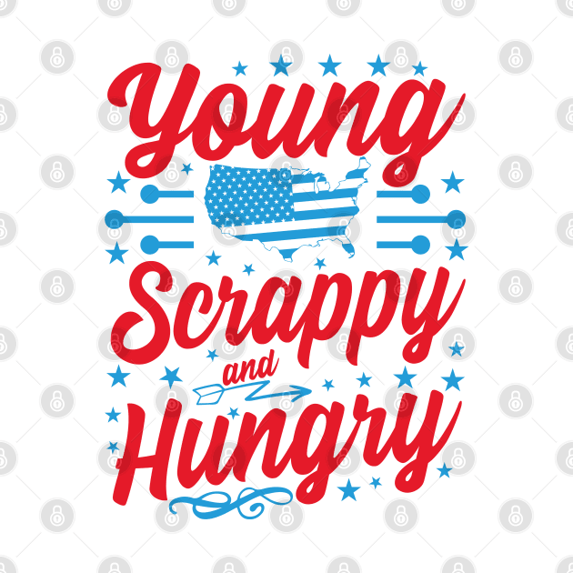 Young Scrappy and Hungry Funny 4th of July by Estrytee