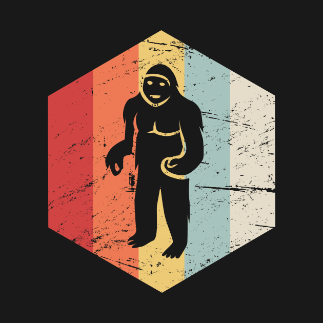 Retro Vintage Bigfoot Sasquatch Icon by MeatMan