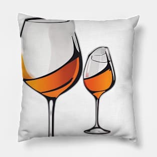 Elegant Wine Glasses Artwork No. 656 Pillow