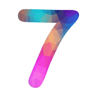Number 7 Colorful Art T-Shirt