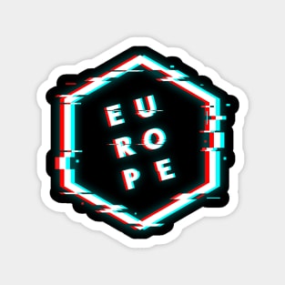 EUROPE POLYGON GLITCH Magnet