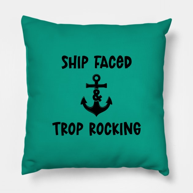 Ship Faced And Trop Rocking Pillow by eighttwentythreetees