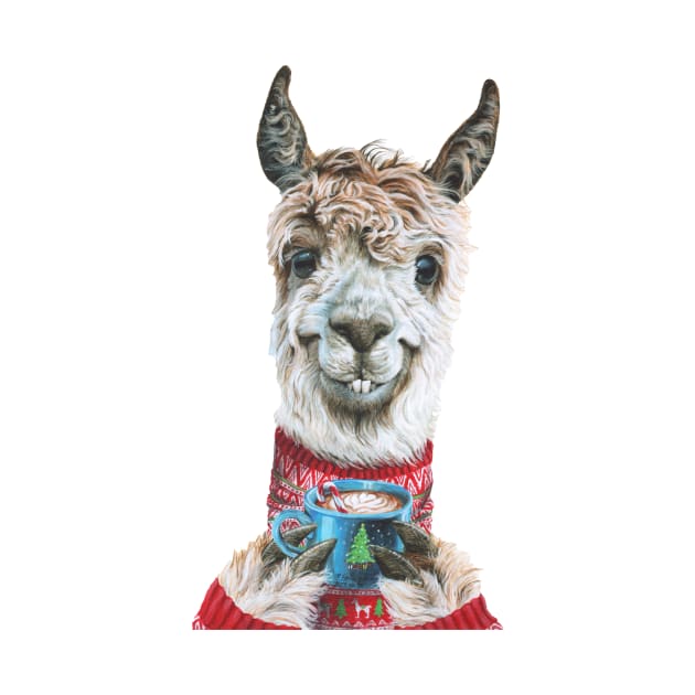 Christmas Llama by Holly Simental