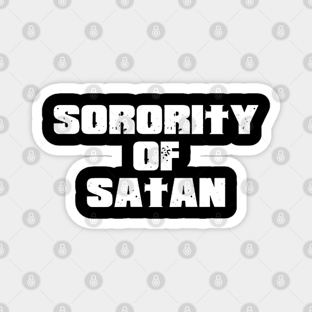 Sorority of Satan Movie Logo Magnet by TWO HORNS UP ART