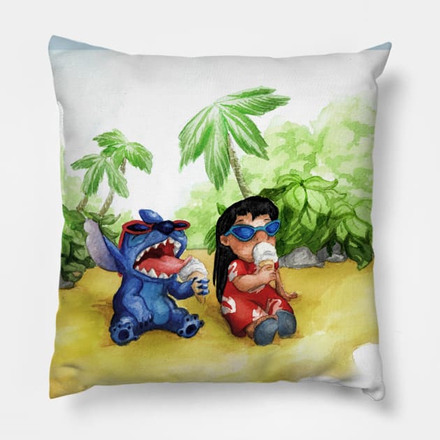 Lilo & Stitch Pillow by DanaBeyer