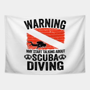 May Talk About Scuba Diving Diver Down Flag Divers Tapestry