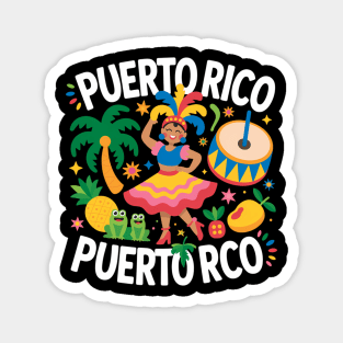 Puerto Rico Carnival Dancer Tropical Heritage Magnet