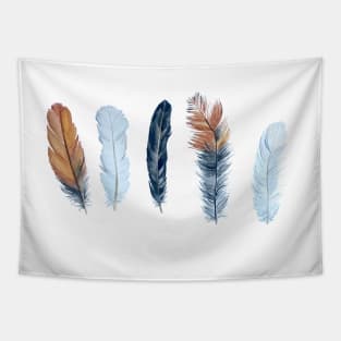 Watercolor Feathers Tapestry