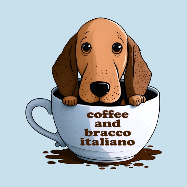 Coffee and bracco italiano by UniqueMe