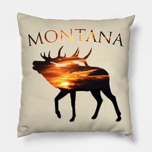 Elk at Sunrise- Montana Style Pillow