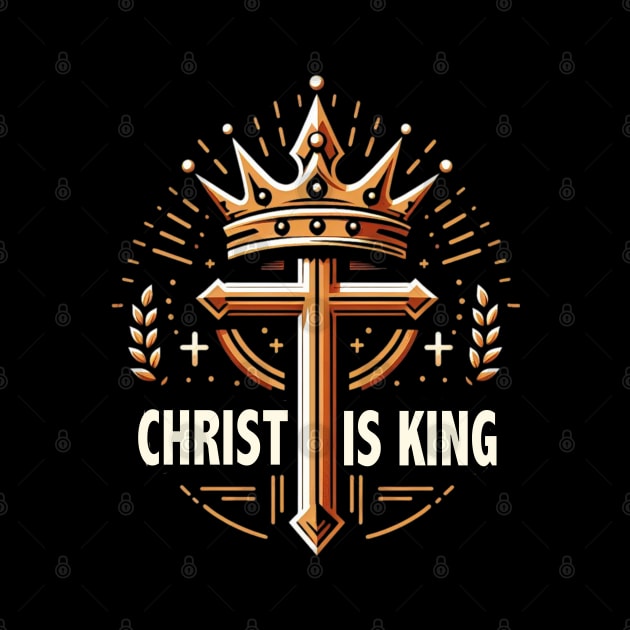 Christ is King - Gold Crown Design by Reformed Fire