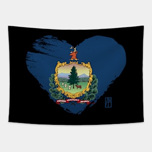 U.S. State - I Love Vermont - Vermont Flag Tapestry