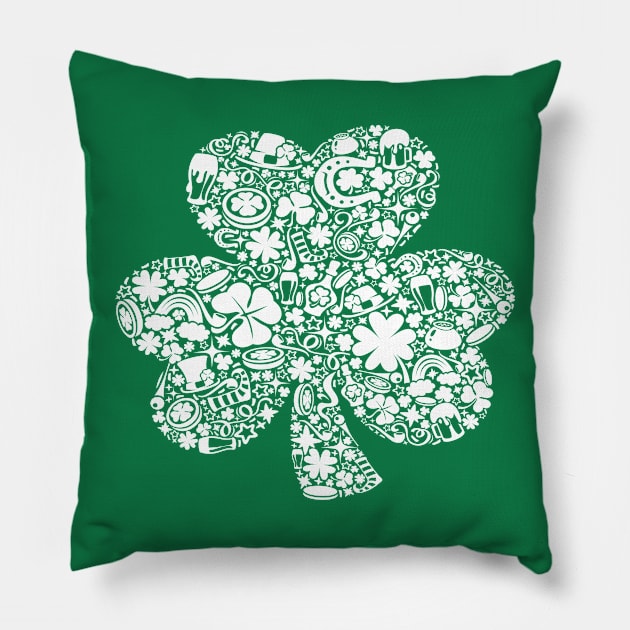 Shamrock st Patricks Day Pillow by othmane4