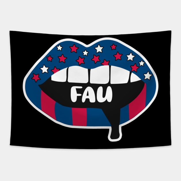 FAU Lips Tapestry by NFDesigns