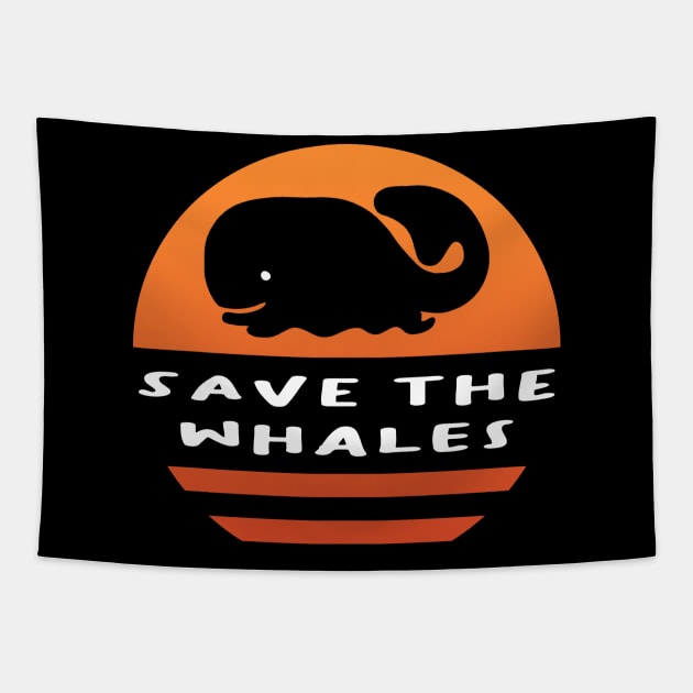 Cute Save the Whales Tapestry by outrigger