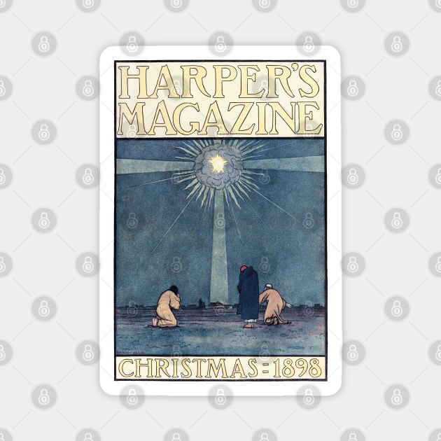 Harper's Magazine, Christmas 1898 Magnet by UndiscoveredWonders