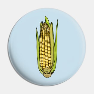 Corn cartoon illustration Pin