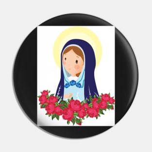 Virgen Maria. Rosas Pin