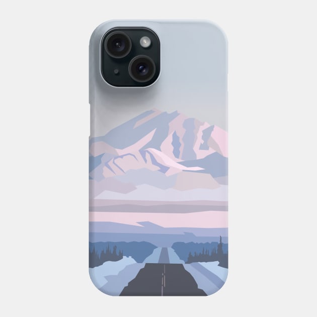 On the way to snowy mountain, minimalism in nature. Phone Case by BumbleBambooPrints