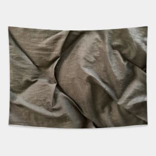 Dark Grey bed sheet texture background. Tapestry