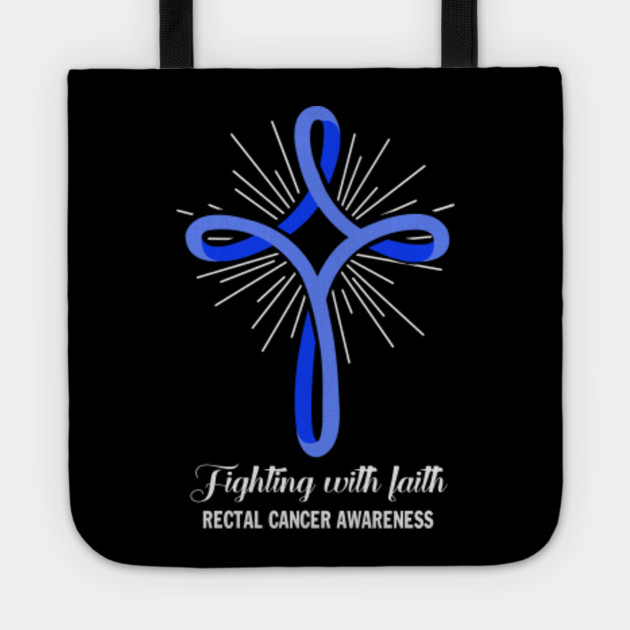 Fighting With Faith Rectal Cancer Awareness Blue Ribbon ...
