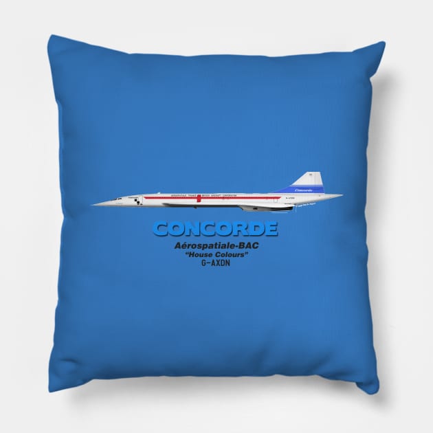 Concorde - Aerospatiale-BAC "House Colours" Pillow by TheArtofFlying