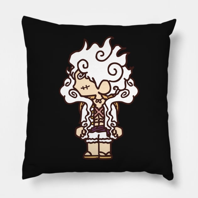 Gear 5 Unleashed: Luffy's Ultimate Power Pillow by Robiart