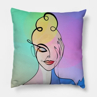 Woman Pop Art - Colorful Comic Art Pillow