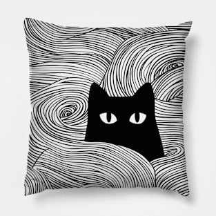 Abstract Cat Pillow